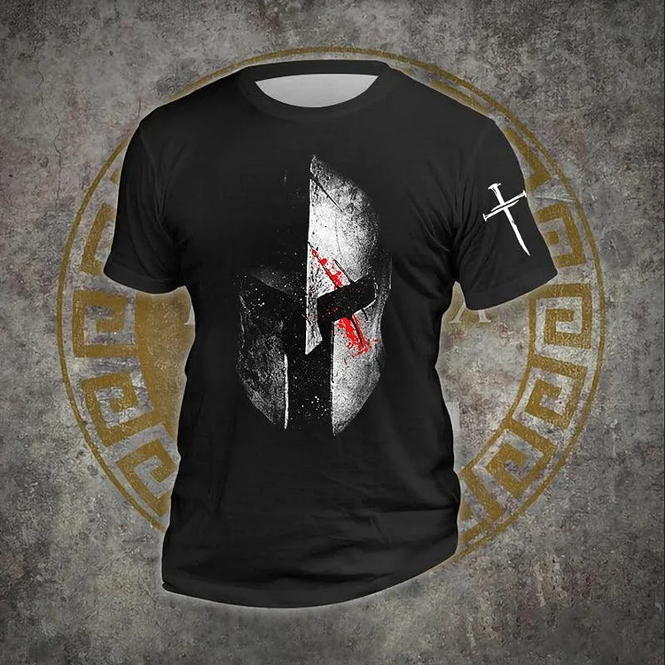 【Buy 1 Get 1 Free】Men's Outdoor Knight Print Short Sleeve T-Shirts