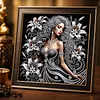 Special Shape Rhinestone Diamond Painting Kit Partial(Night Lily Beauty)