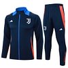 Joyfball 2024/2025 Juventus Long Zipped Jacket Blue Football Jersey 1:1 Thai Quality 