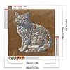 Diamond Painting -DIY Round Drill Stone Art Cat(40x40cm)