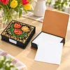 PU 5D Pearl Diamond Painting Kit Note Box DIY Diamond Art Notepad Box with 160 Sheets of Paper (Tulip Flower)