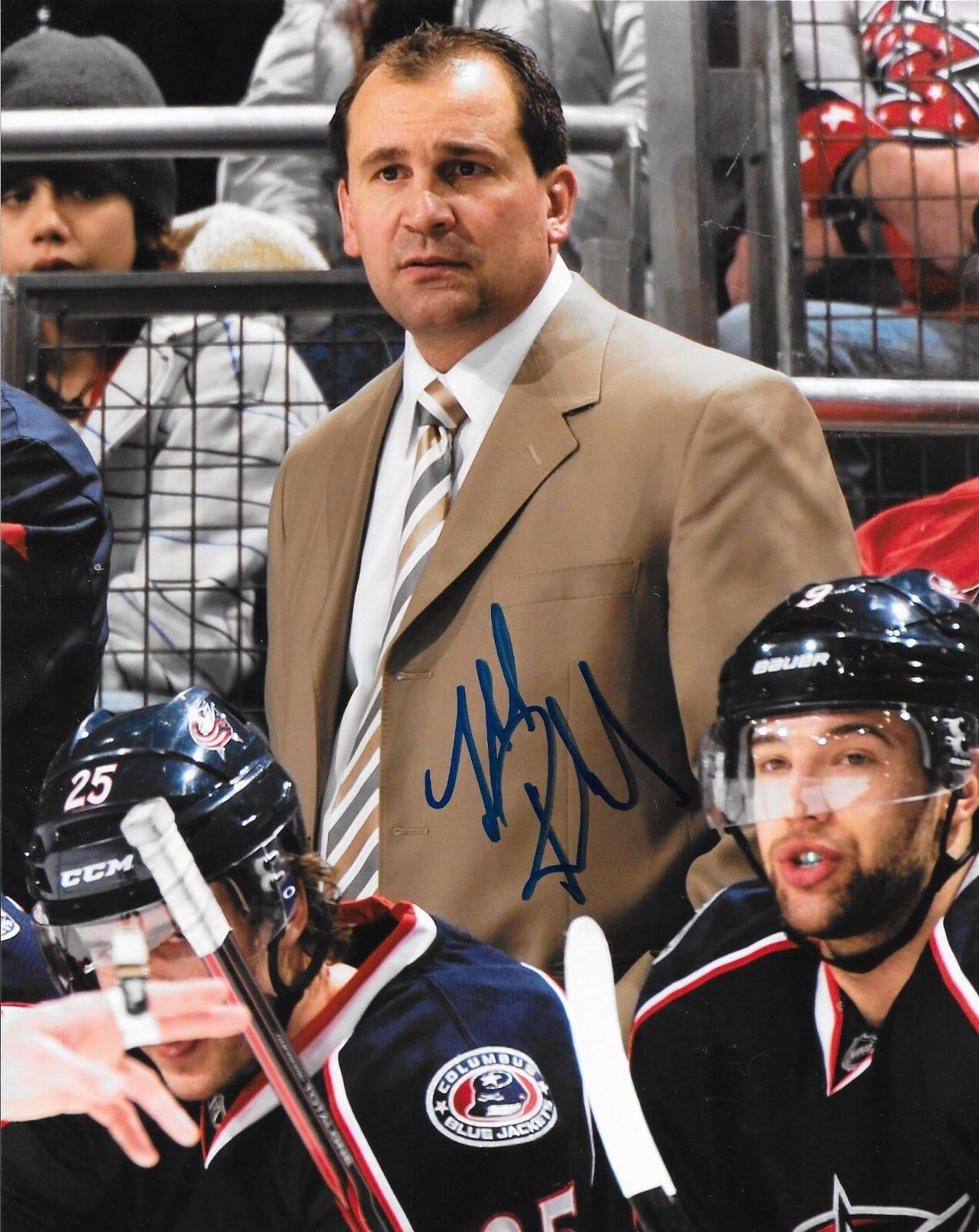 Todd Richards signed Columbus Blue Jackets 8x10 Photo Poster painting autographed