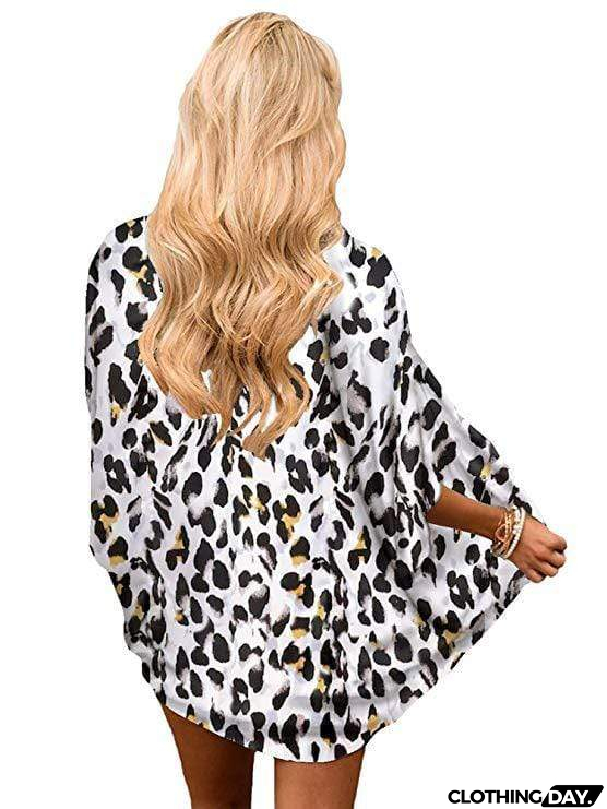 Bohemia Flower Print Summer Beach Women's Cardigan Loose Chiffon Coat