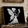 DIY Pearl Painting Butterfly Girl for Home Wall Decor with Frame(20x30cm)