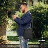 Umh&auml;ngetasche Herren Schultertasche aus Nylongewebe Herrentasche Klein Atmungsaktiv Handytasche Wasserdicht Crossbody Bag Verschlei&szlig;fest Messenger Bag f&uuml;r B&uuml;ro Reise Schule Schwarz
