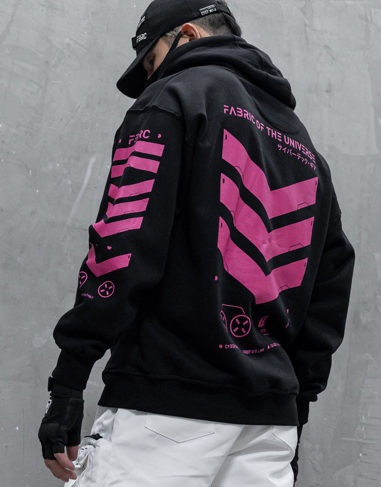 V3-3 Black Pink Hoodie / TECHWEAR CLUB / Techwear
