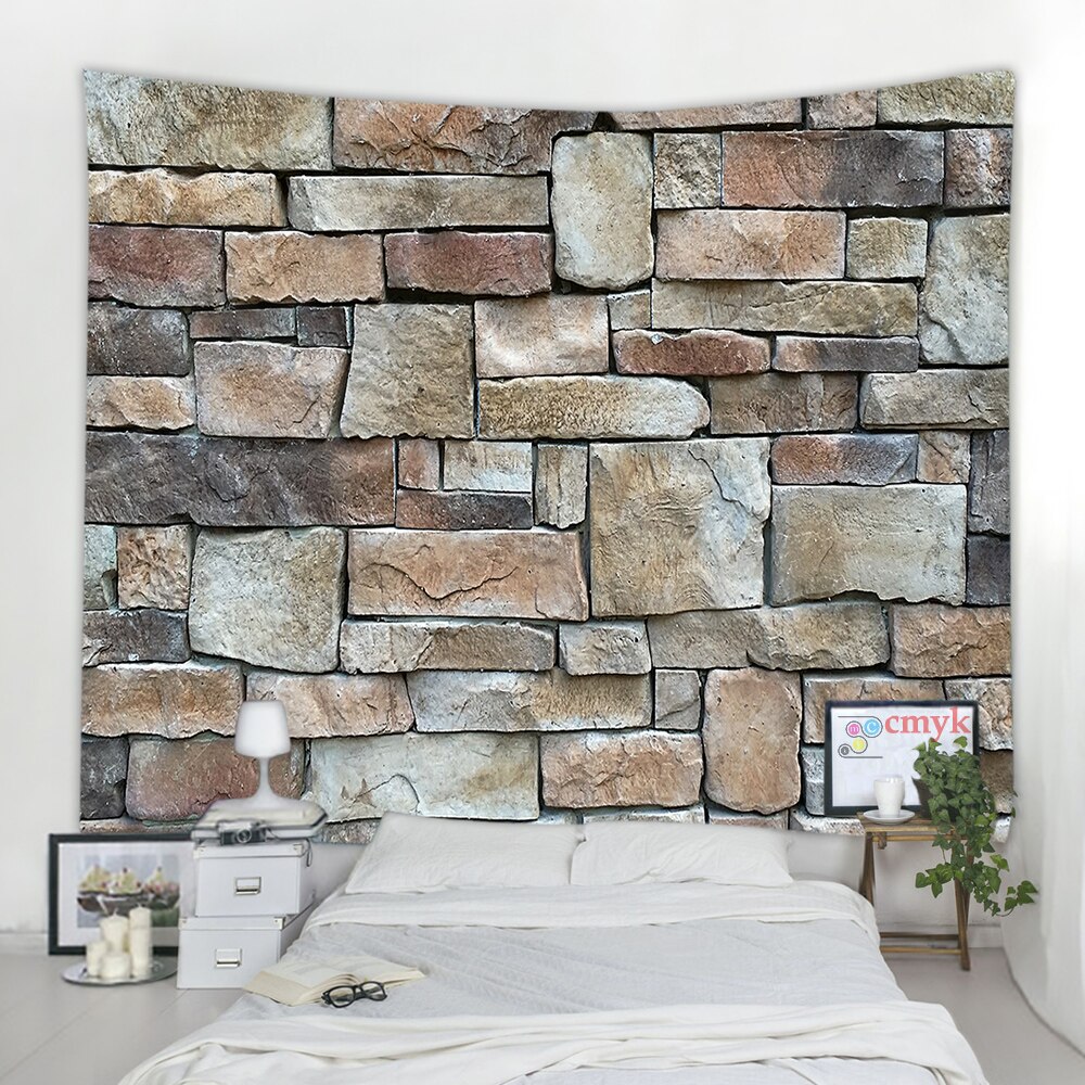 

Wall Tapestry - 3D Printed Brick Stone-150*130cm, 501 Original