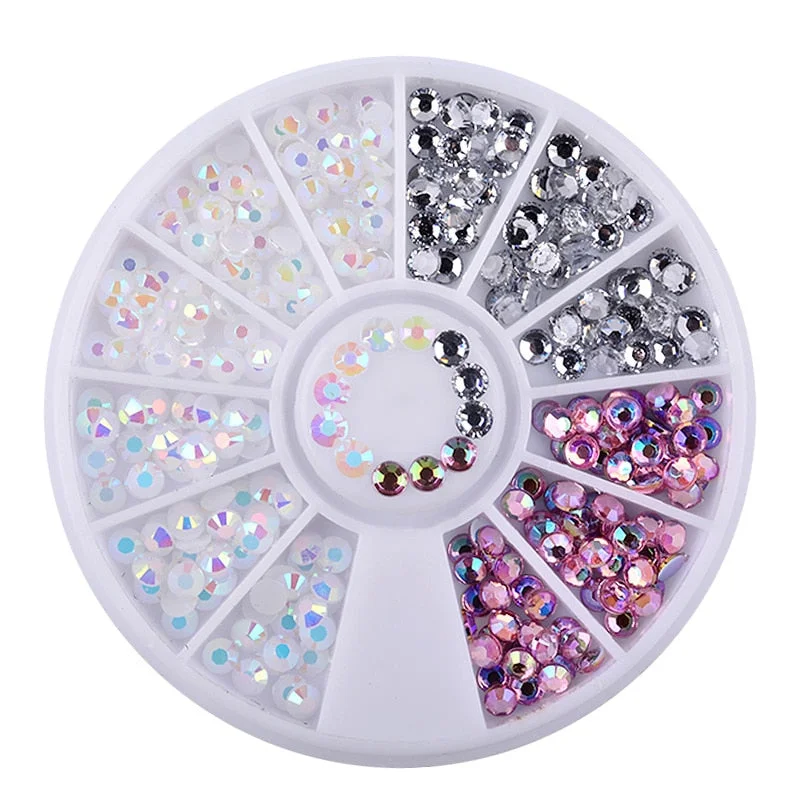 Nail Wheel Decoration Fashion Jelly AB Acrylics  Accessoires Designs Nail Stickers Decorate Jewelry Beauty Salons-Nail Inspo