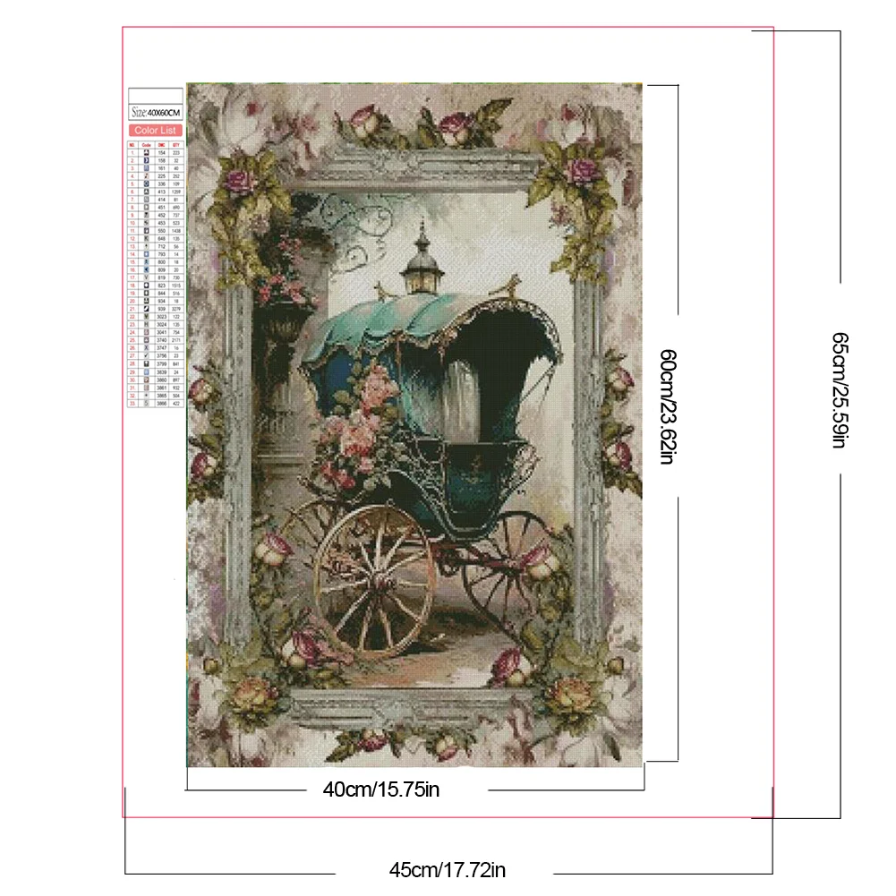 Partial AB Diamond Painting - Full Round Drill - Carriage(Canvas|45*65cm)