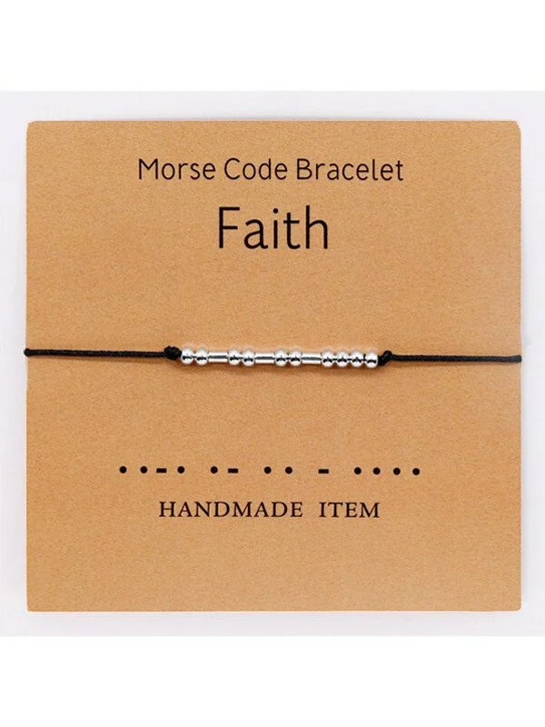 Faith Believe Morse Code Bracelet