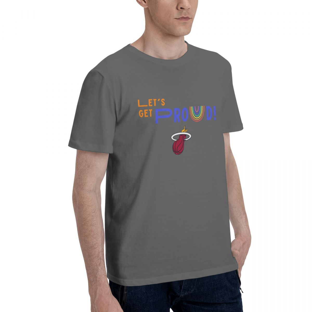 Miami Heat Let's Get Proud Men's Cotton Shirt