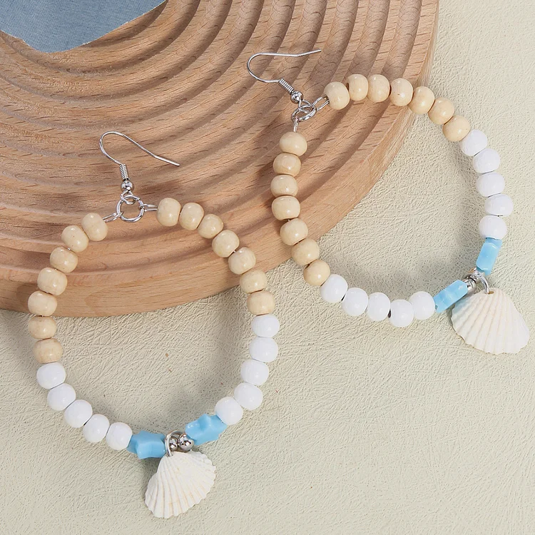 Elegant Beach-Inspired Hoop Earrings