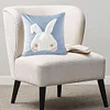 Easter Bunny Faux Fur Pillow Case 45x45cm Plush Rabbit Pillowcase for Home Decor