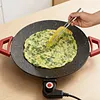 Smokeless Electric BBQ Grill Baking Trays with Handles Removable Grilling Plate 12/14/16in Round Nonstick Cooking Griddle Pan for Steaks Burgers Pancakes