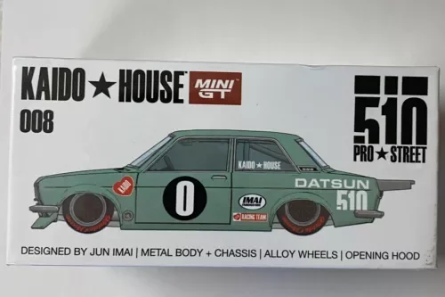 Dronehint Mini GT 1/64 Kaido House #008 Datsun 510 Pro Street Green New Sealed Toy