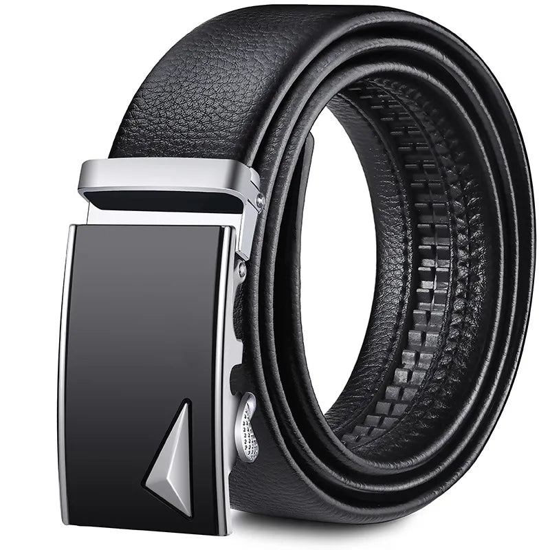 Direct Belt Men’s Youth Business Soft Leather 3.5 Automatic Buckle Black Belt Running Jianghu Goods Source