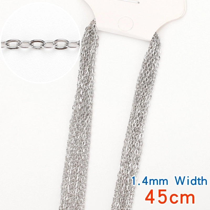 1 Piece Titanium Steel Solid Color Chain