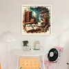 Desk And Books-11CT Stamped Cross Stitch 45*45cm/17.72*17.72in