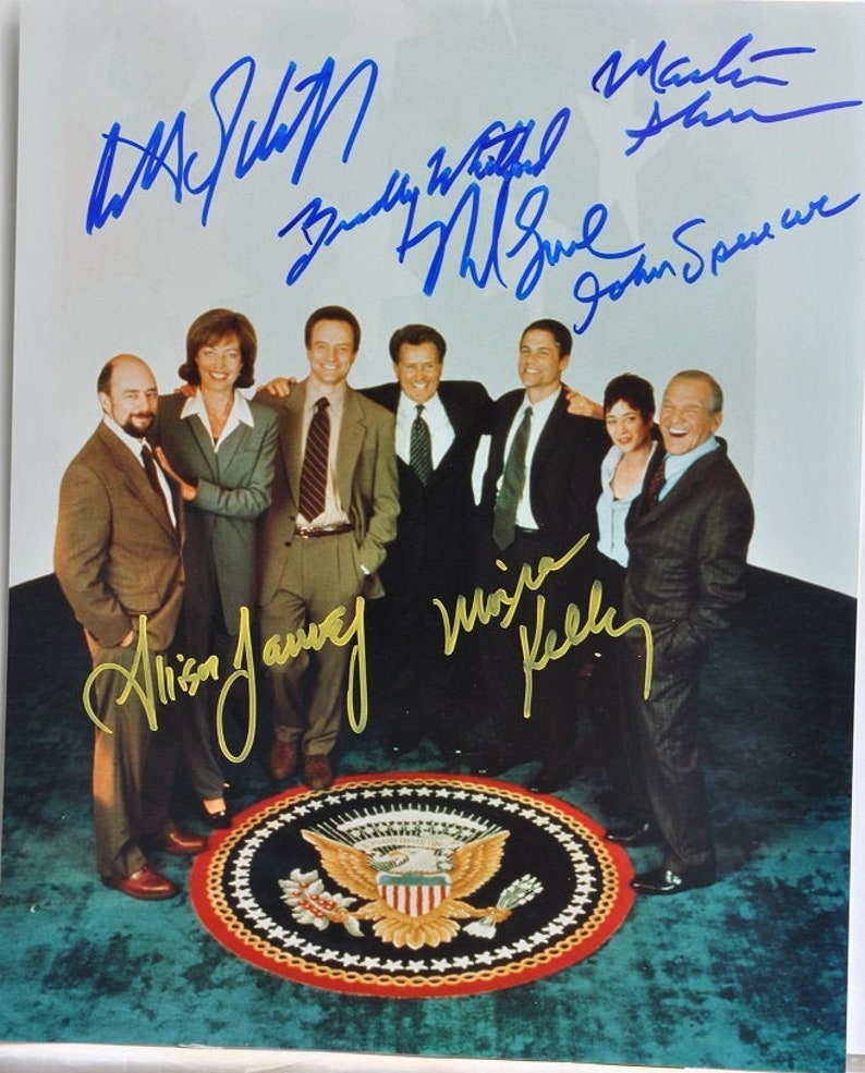 WEST WING CAST Signed Photo Poster painting X7 Martin Sheen, Bradley Whitford, Dulé Hill, Rob Lowe, Allison Janney, Janel Molony, Richard Schiff wcoa