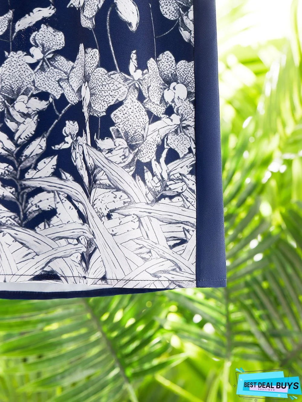 Casual V Neck Loosen Short Sleeve Woven Tunic Dress