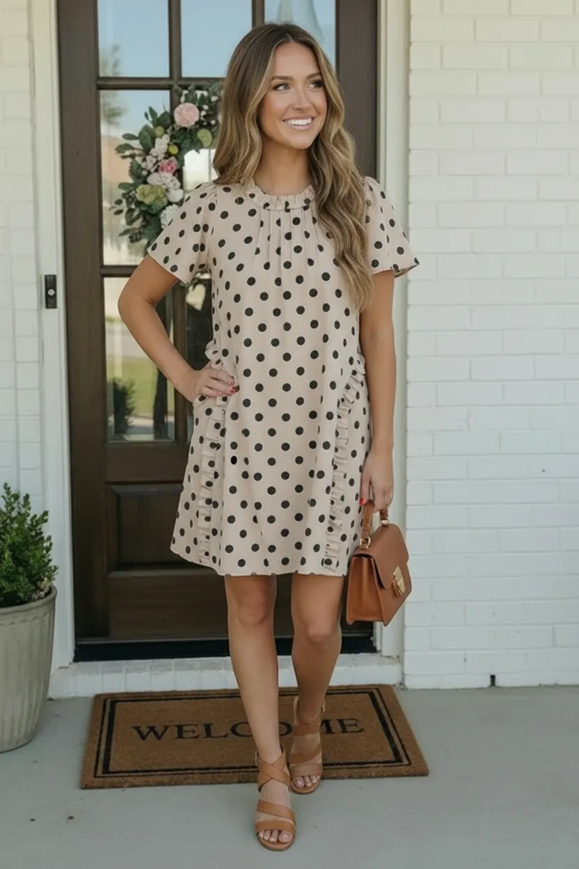 Spotted Something Sweet: Polka Dot Ruffle Mini Dress mysite idetrend