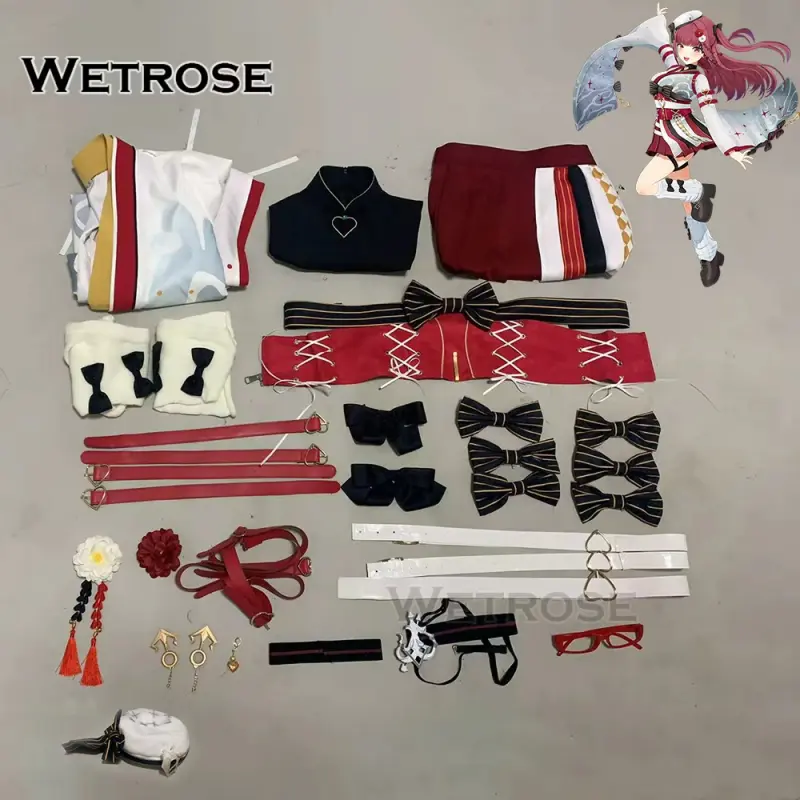 [Wetrose] Pre-Order Hololive Houshou Marine 2025 Birthday 3D New Outfit Kimono Costume Cosplay宝鐘マリン2025誕生日ライヴ制服コスプレ