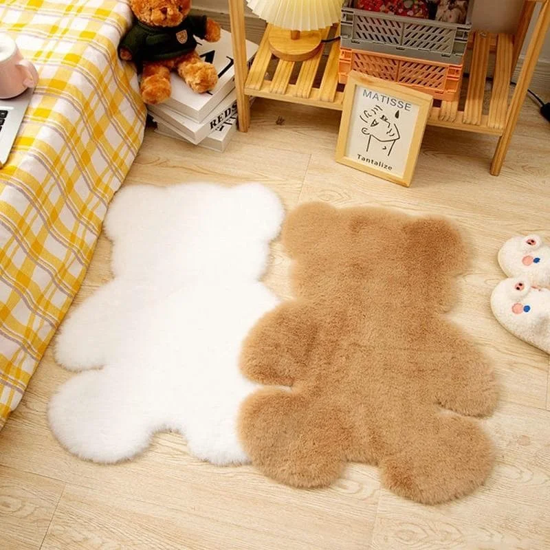 5 Color Cute Fluffy Bear Rug Living Room Bedroom Antiskid Mat SP16048