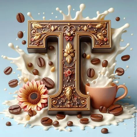 Diamond Painting - Full Round Drill - Coffee Alphabet(Canvas|40*40cm)