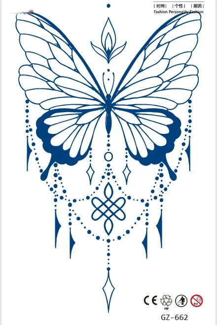 Temporary Tattoo Sticker Skull Wing Flower Cross Juice Ink Lasting Girl Women Chest Neck Hand Finger Fake Small Tatoo Hot Sale