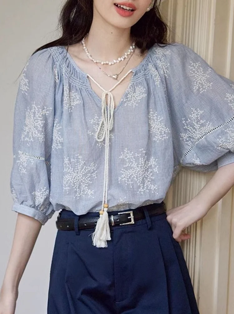 Round Neck Short-sleeved Shirt