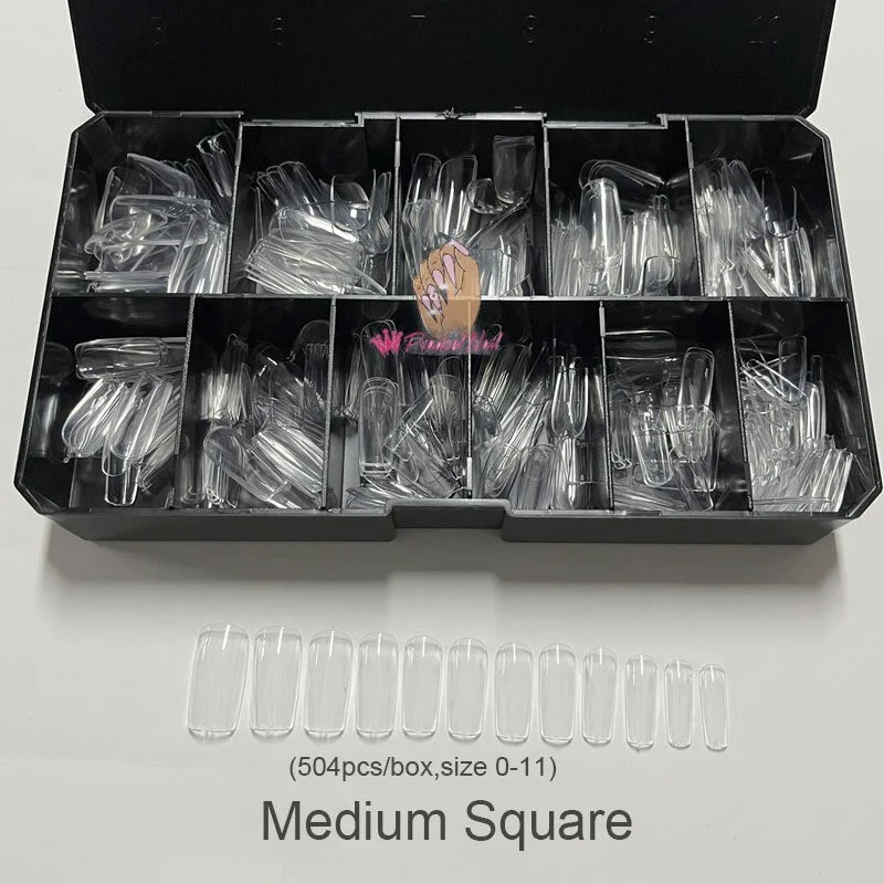 Instant Soft Gel X Tips Nail Art Extension Tips Full Cover Pre-shaped Sculpted False Mold Tips Fake Nails Finger Manicure Tool-Nail Inspo