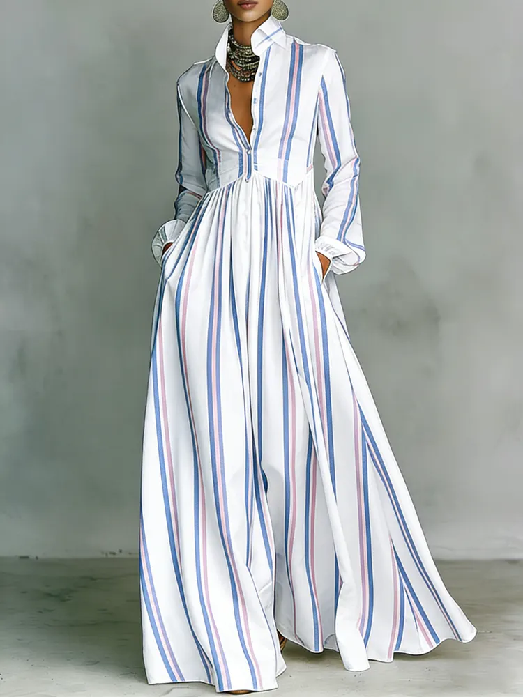 Women's Printed Elegant Romantic Vacation Medium Sleeve Maxi Dress