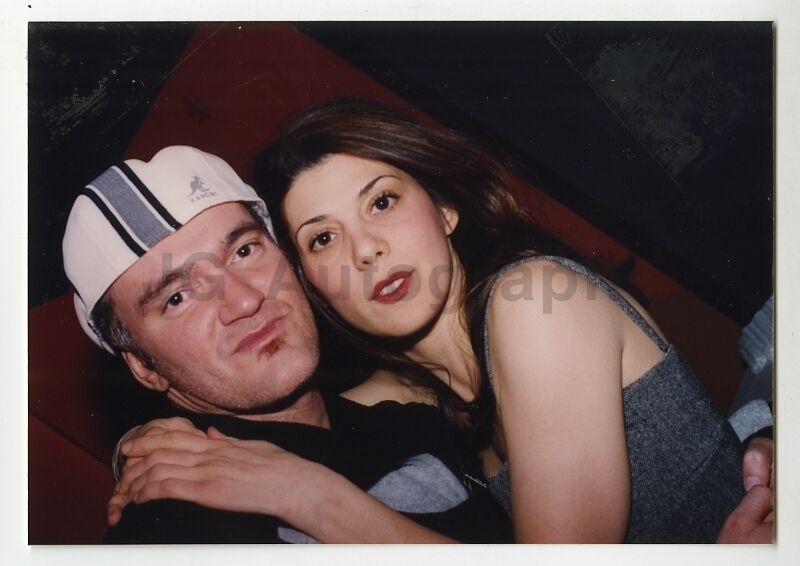 Quentin Tarantino & Marisa Tomei - Vintage Candid Photo Poster paintinggraph by Peter Warrack