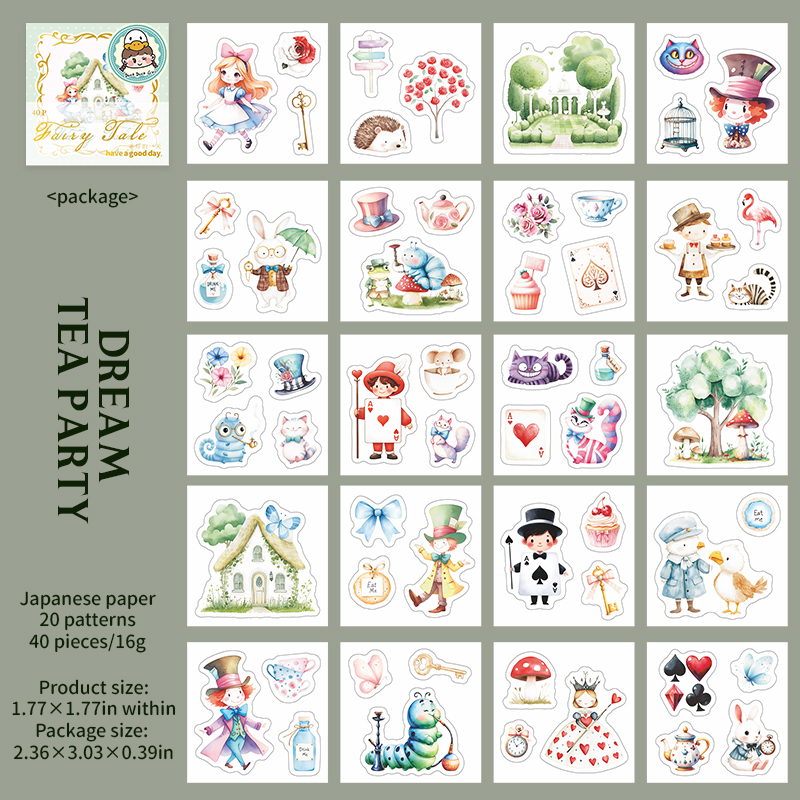 Mini Sticker Book - Starlight Fairy Tale Series Cute Girl Flower Landscape 