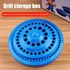 100 Holes Drill Bit Holder Round Shape 360 Degree Rotating for Drill Bit Storage