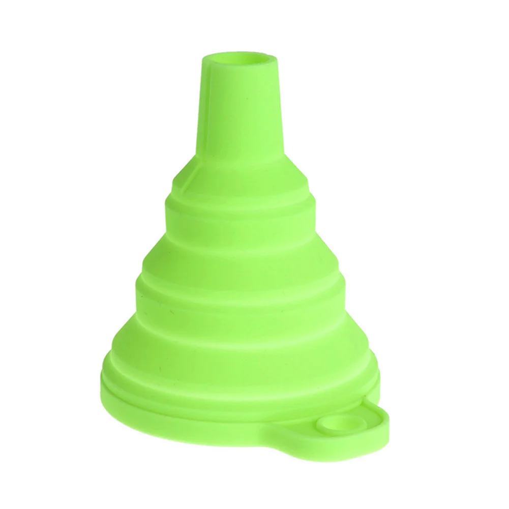 Protable Foldable Mini Silicone Funnel Hopper Kitchen Water Filler Tool