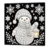 uk.everydayedeals DIY Pearl Painting With Frame - Handmade Self-Adhesive Pearls - Snowman(25*25cm)