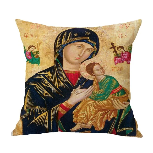 Linen Pillow Case - Christ Pantocrator Catholicism