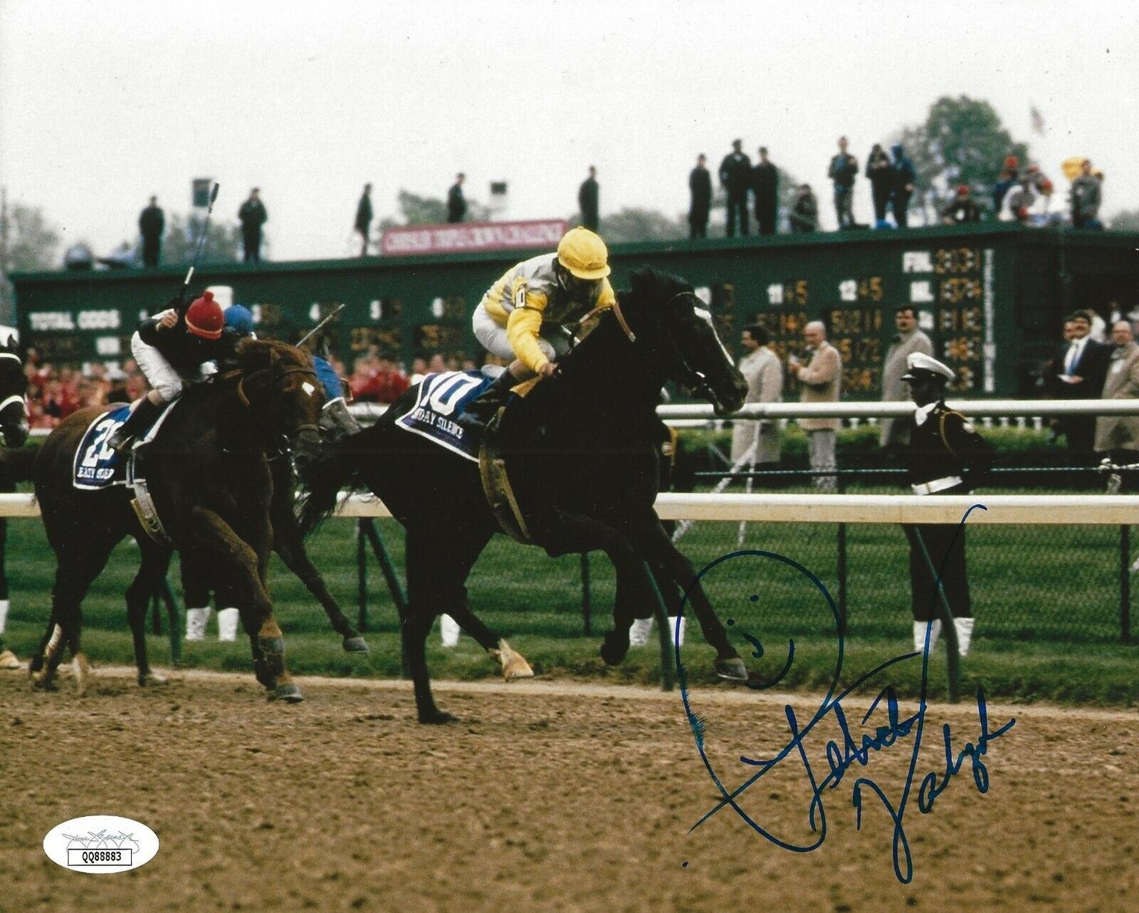 Pat Valenzuela Kentucky Derby signed 8x10 Photo Poster painting Horse Jockey JSA Certified