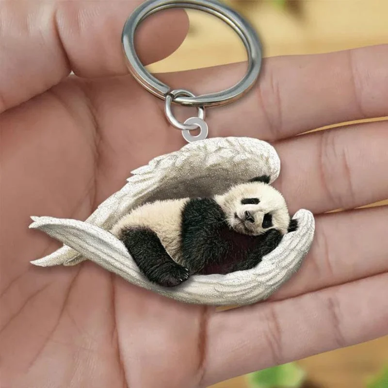 VigorDaily Sleeping Angel Acrylic Keychain Panda SA237