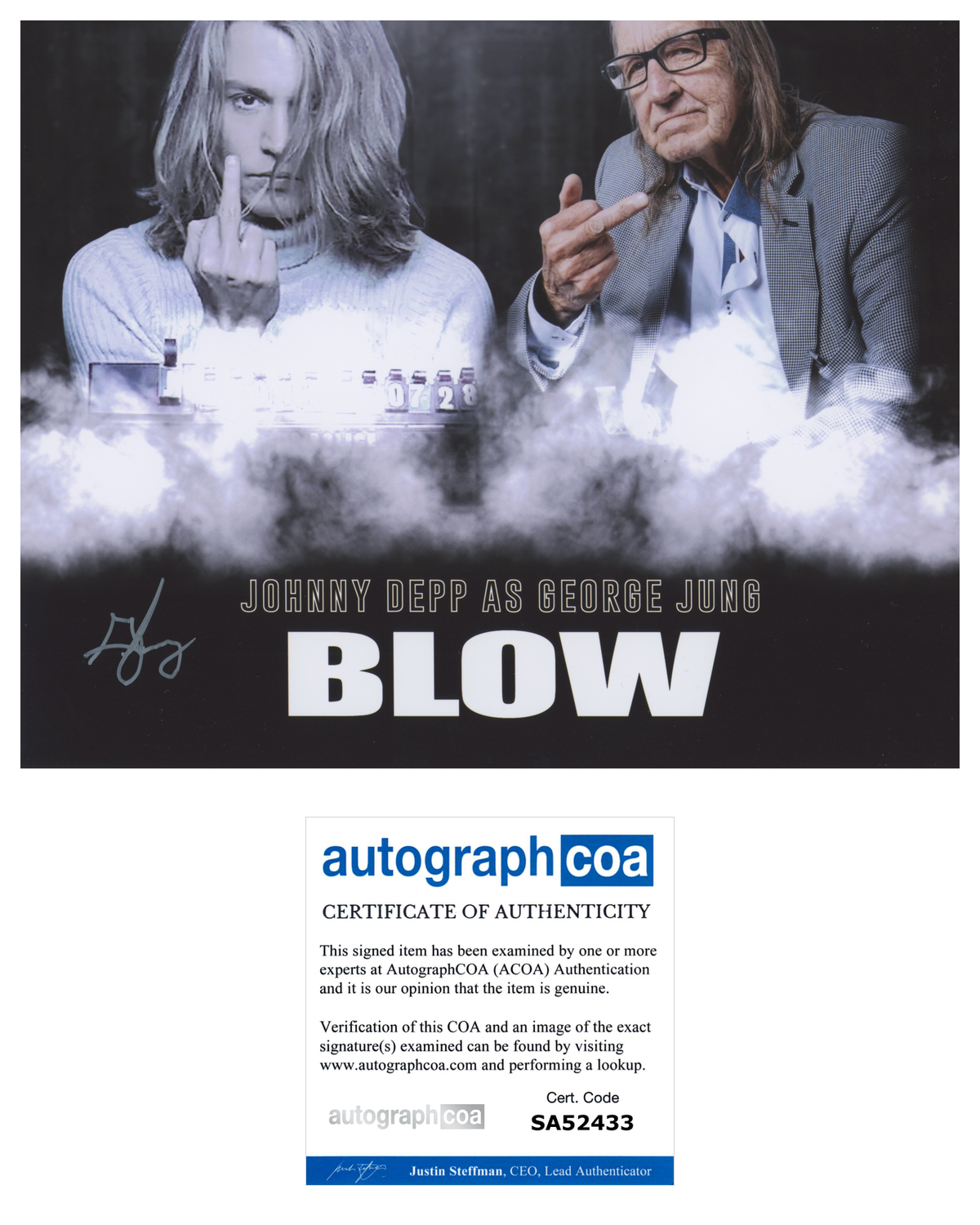 George Jung Signed Autograph 8x10 Photo Poster painting Blow Movie Johnny Depp ACOA COA