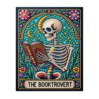 Booktrovert Skeleton - Pearls Painting