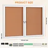 [US Local Warehouse] Enclosed Bulletin Board with Locking Door Outdoor Bulletin Board Aluminum Frame Wall Display Case Weatherproof for  Office Commercial Hospital Etc