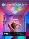 16 Colors Ocean Wave Projector Night Light with Remote & Touch Control Water Ripple Projector Light IP65 Waterproof for Bedroom Ceiling/Party/Game Rooms