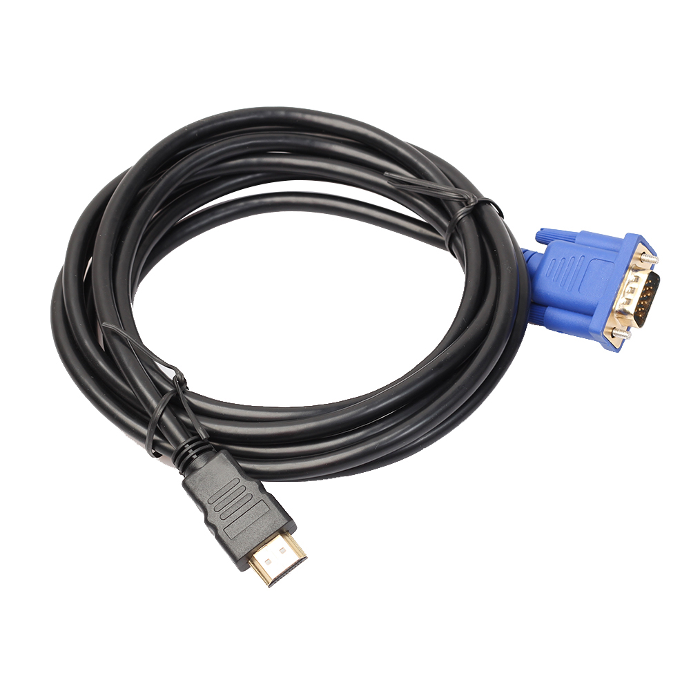 

HDMI-compatible Gold Male To VGA HD Male 15Pin Adapter 1080P HDTV Converter Cable, 501 Original