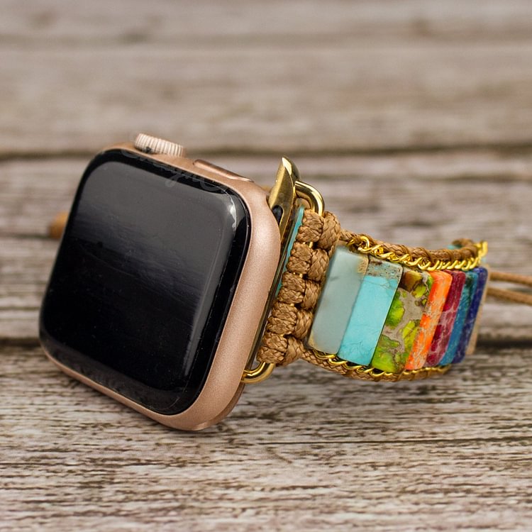 Natural Emperor Stone Chakra Watch Strap Wrap Bracelet