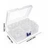24Pcs Round Bottles with Insert Diamond Painting Containers Multi Purpose Portable Plastic Case Box with Stickers & Compartments Arts Crafts Storage Bottle for Hardware Rhinestone