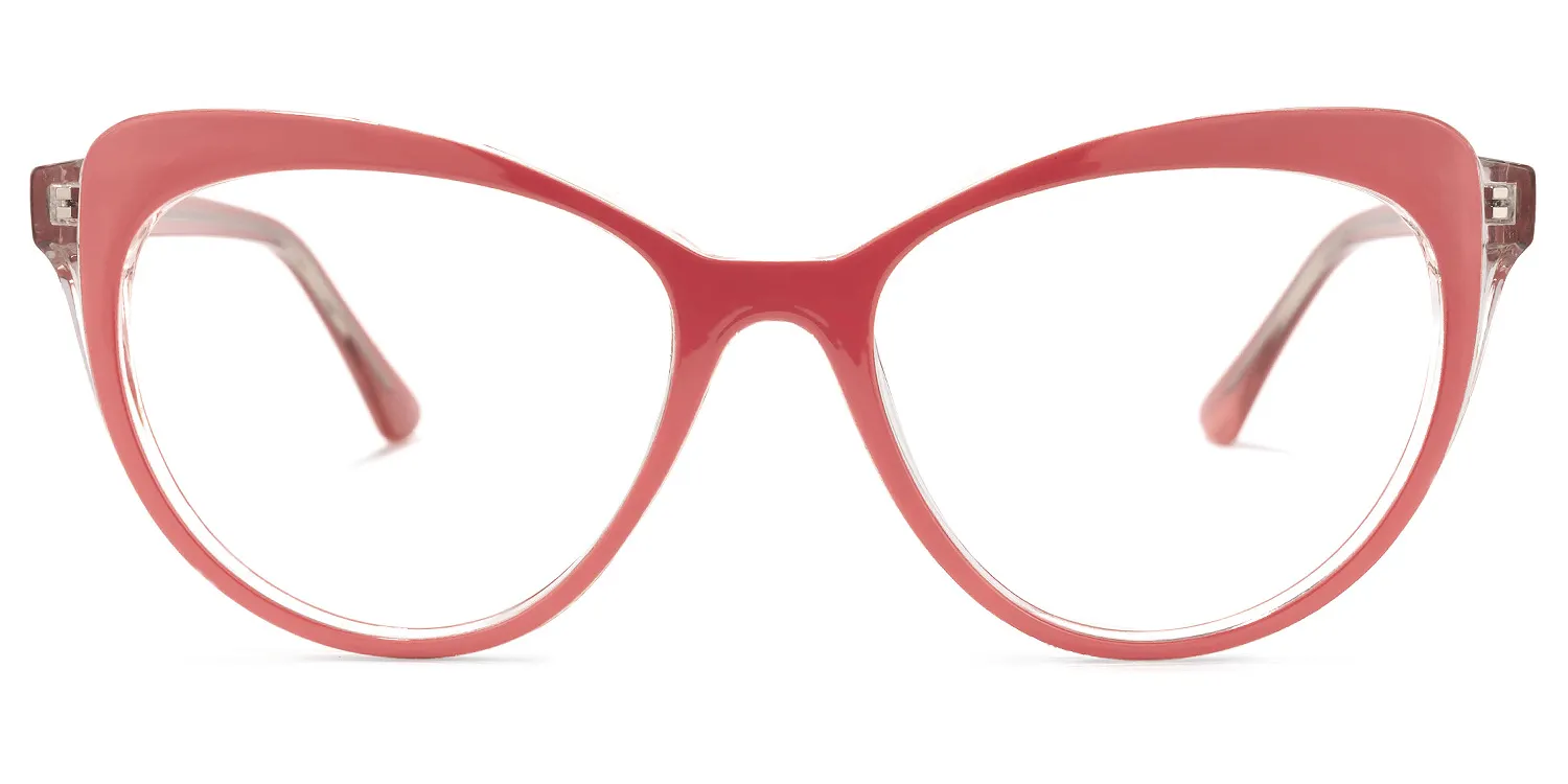 Julia Dunkelrosa Cateye Brille Dunkelrosa