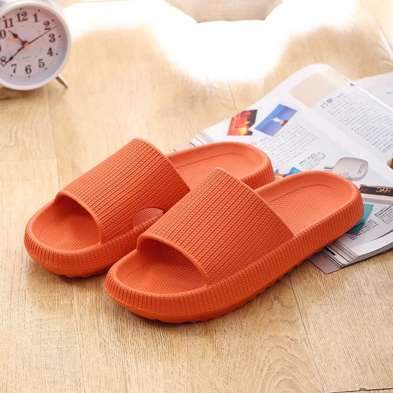 Women Thick Platform Cloud Slippers Eva Soft Sole Slippers Summer Beach Slide Sandals Leisure Man Bathroom Anti-Slip Shoes