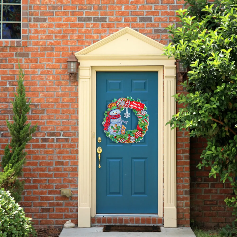 Diamond Paint Crystal Art Wreath - Snowman